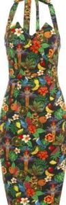 Lindy bop Rio jungle tiki halter pinup wiggle